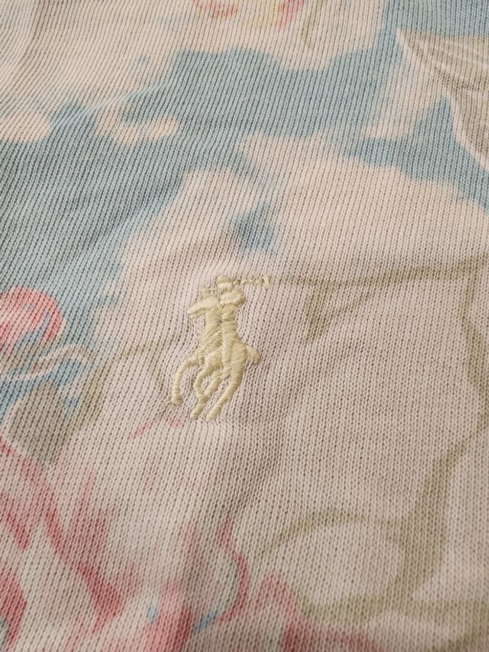 Ralph Lauren Floral Pastel Sweatshirt in Light Blue, Pink & Cream Medium - Picture 3 of 5